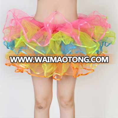 Wholesale custom multi layered puffy tulle skirts women adult dress