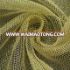 high quality polyester diamond gold mesh fabric