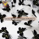 Quality assurance shrink resistant CQ0035 butterfly glitter gold black mesh tulle fabric