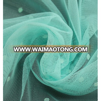 Polyester soft tulle mesh blue tutu dress fabric